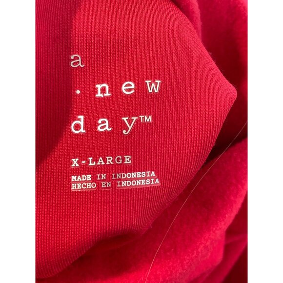A New Day Sweater Size XL Turtleneck Long Sleeve Pullover Relaxed Fit Red Comfy - Picture 3 of 6